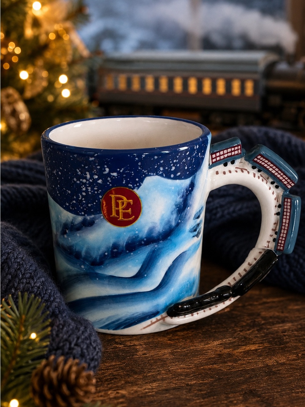 Polar Express Train Sound Mug Hallmark 2004 NWT Light Activated Christmas